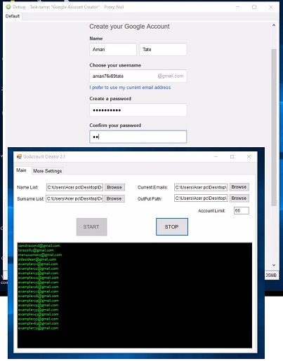 Auto Gmail Account Creator Software